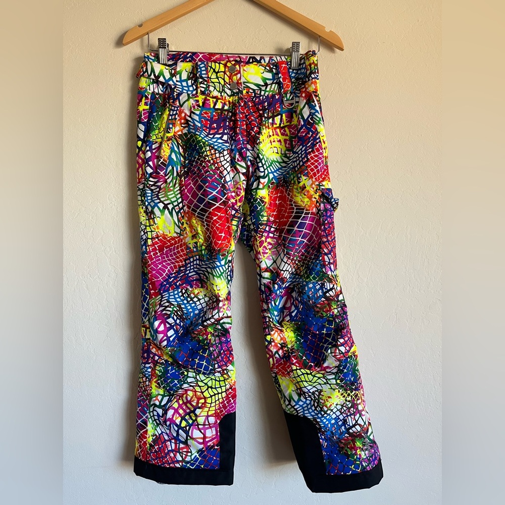 Sunice Multicolor Abstract Pattern Snow Pants